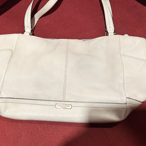 😍🌻. COACH #26368 Leather Beige Off-White Tote - Picture 16 of 16